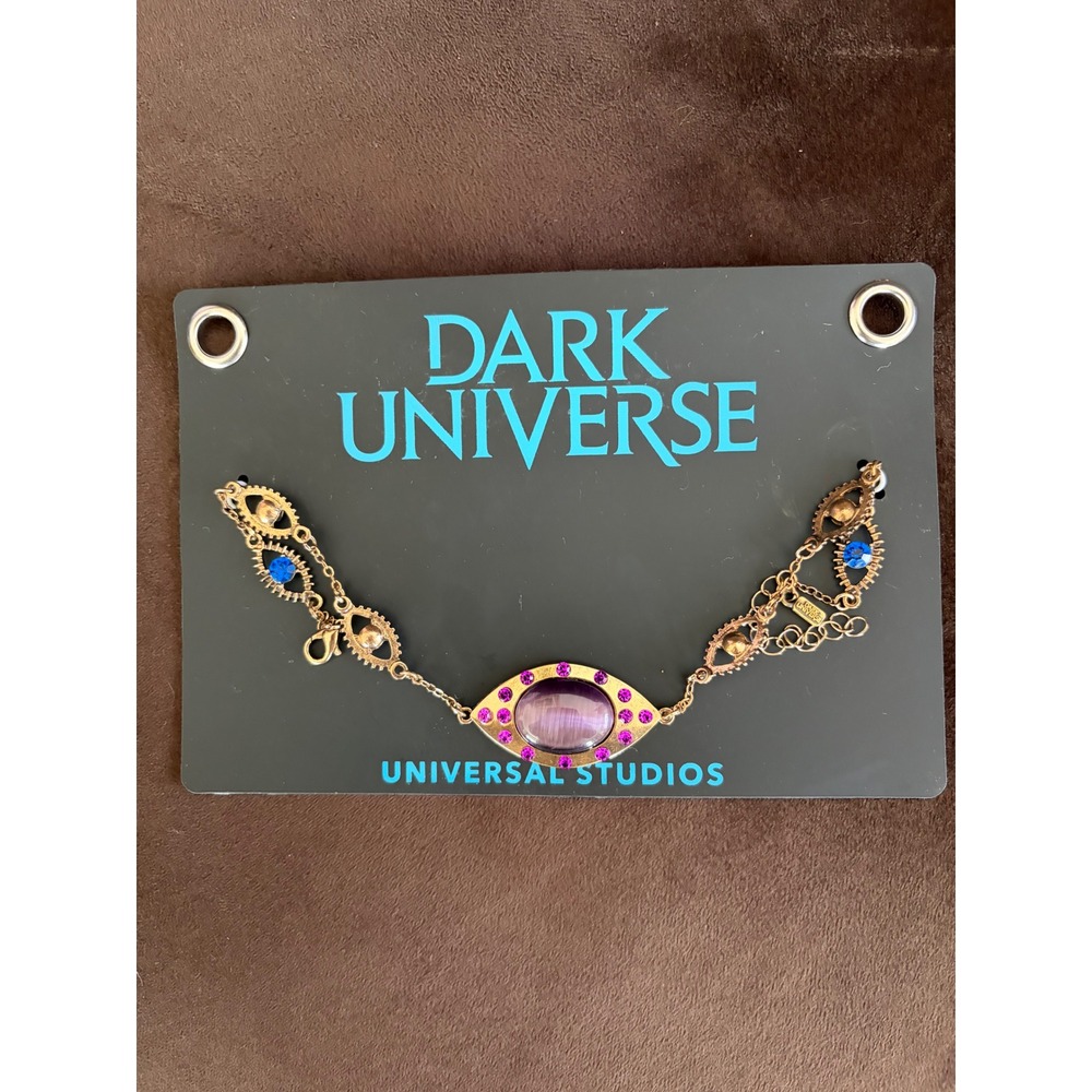 Universal Studios Dark Universe Eye Anklet Purple Pink Blue Rhinestone Gold